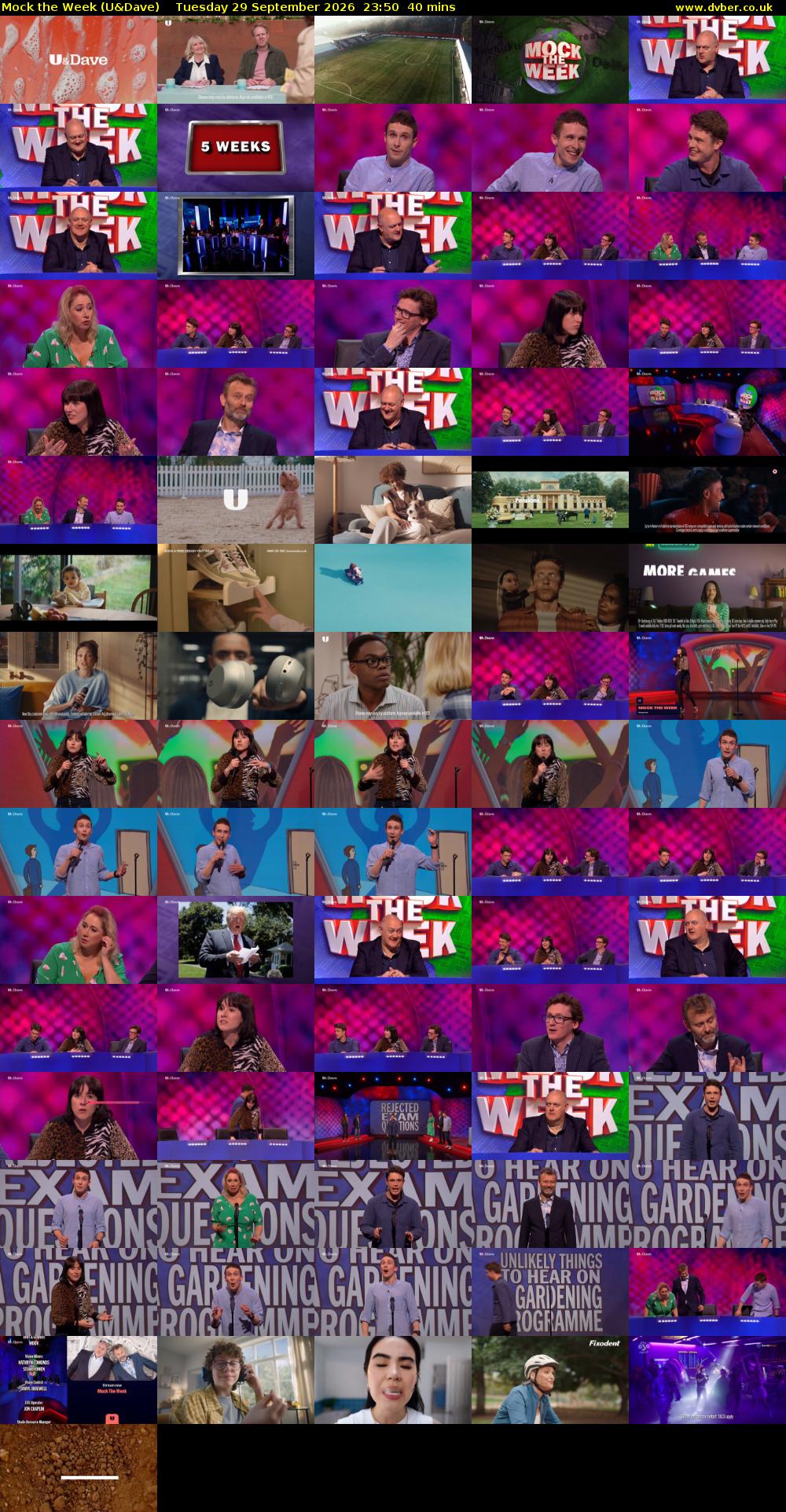 Mock the Week (U&Dave) Tuesday 29 September 2026 23:50 - 00:30