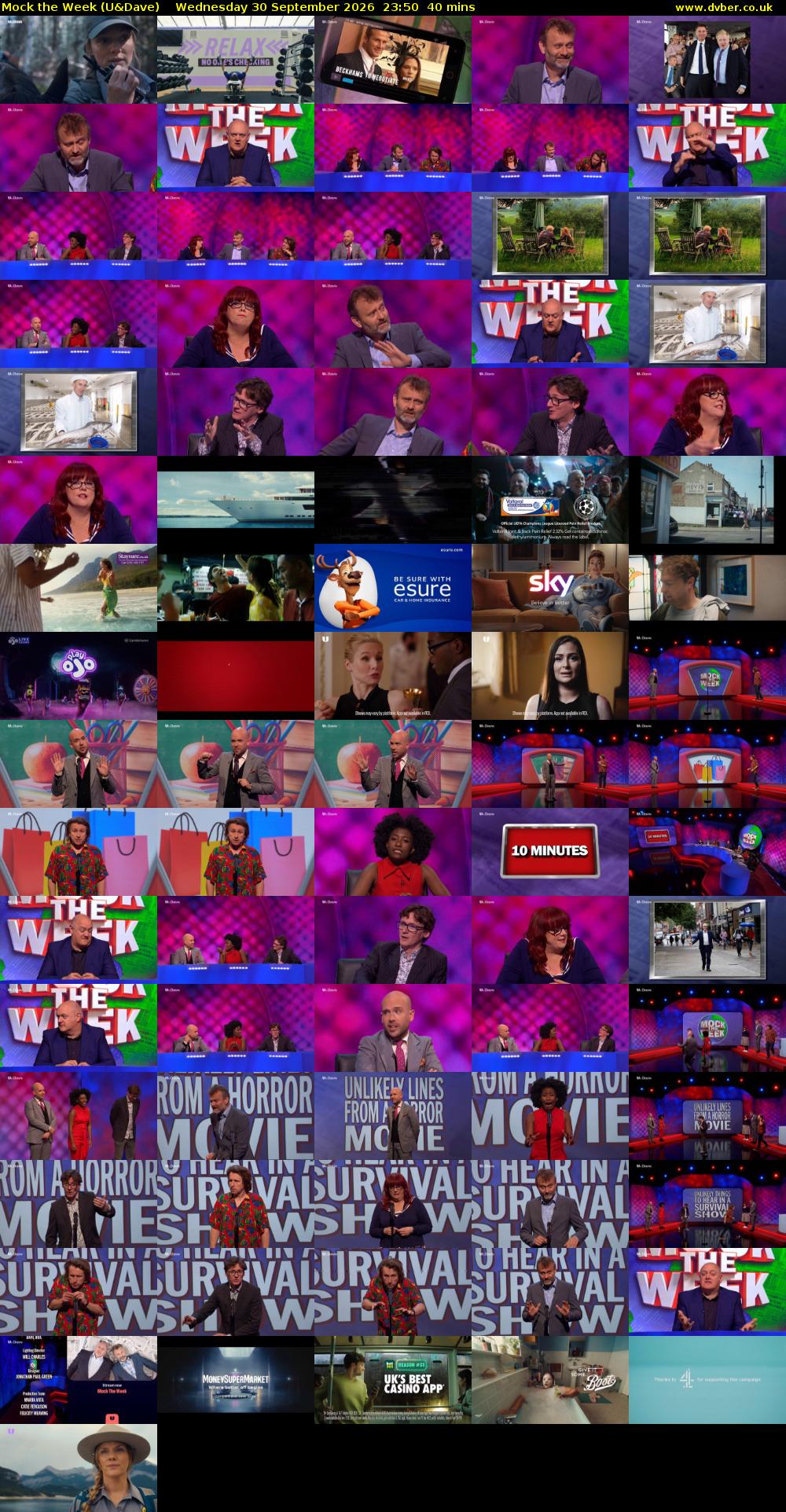 Mock the Week (U&Dave) Wednesday 30 September 2026 23:50 - 00:30