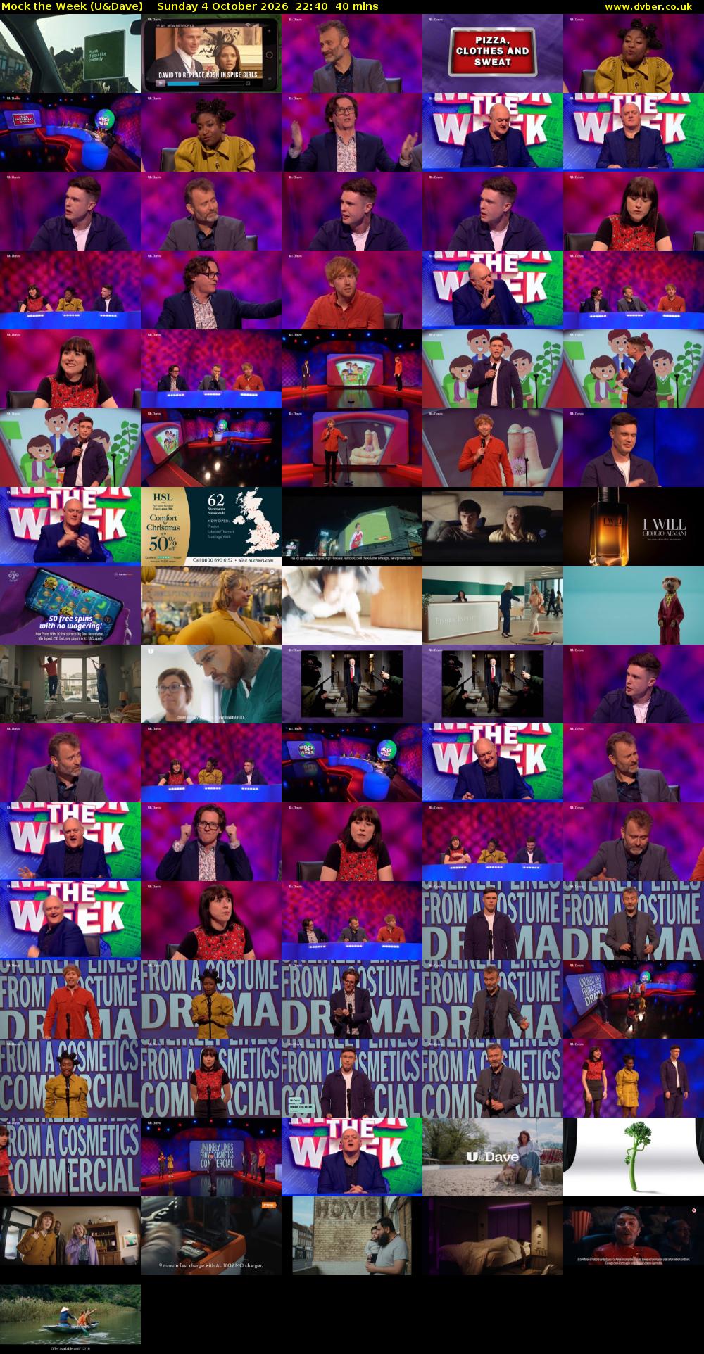 Mock the Week (U&Dave) Sunday 4 October 2026 22:40 - 23:20