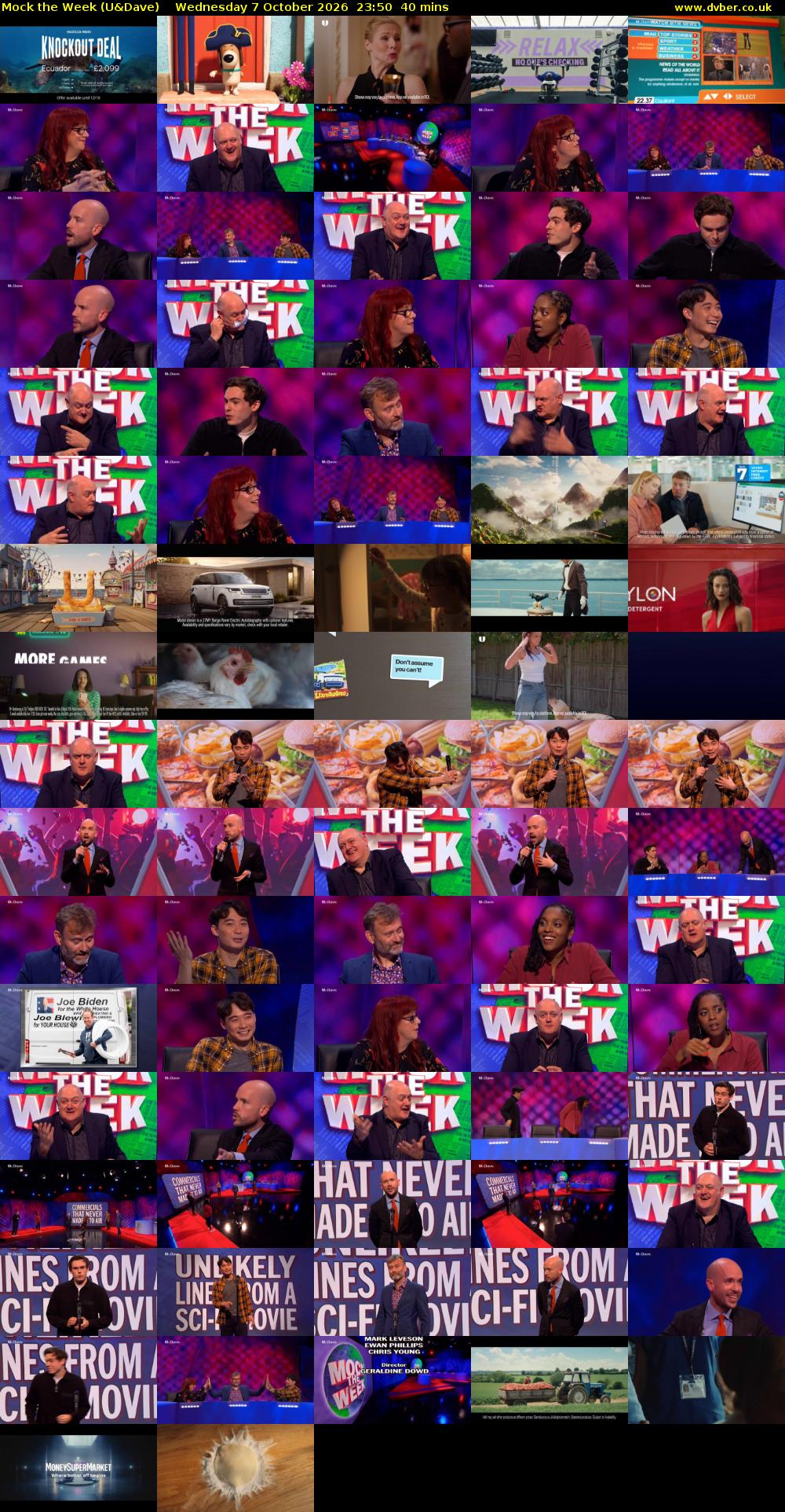 Mock the Week (U&Dave) Wednesday 7 October 2026 23:50 - 00:30