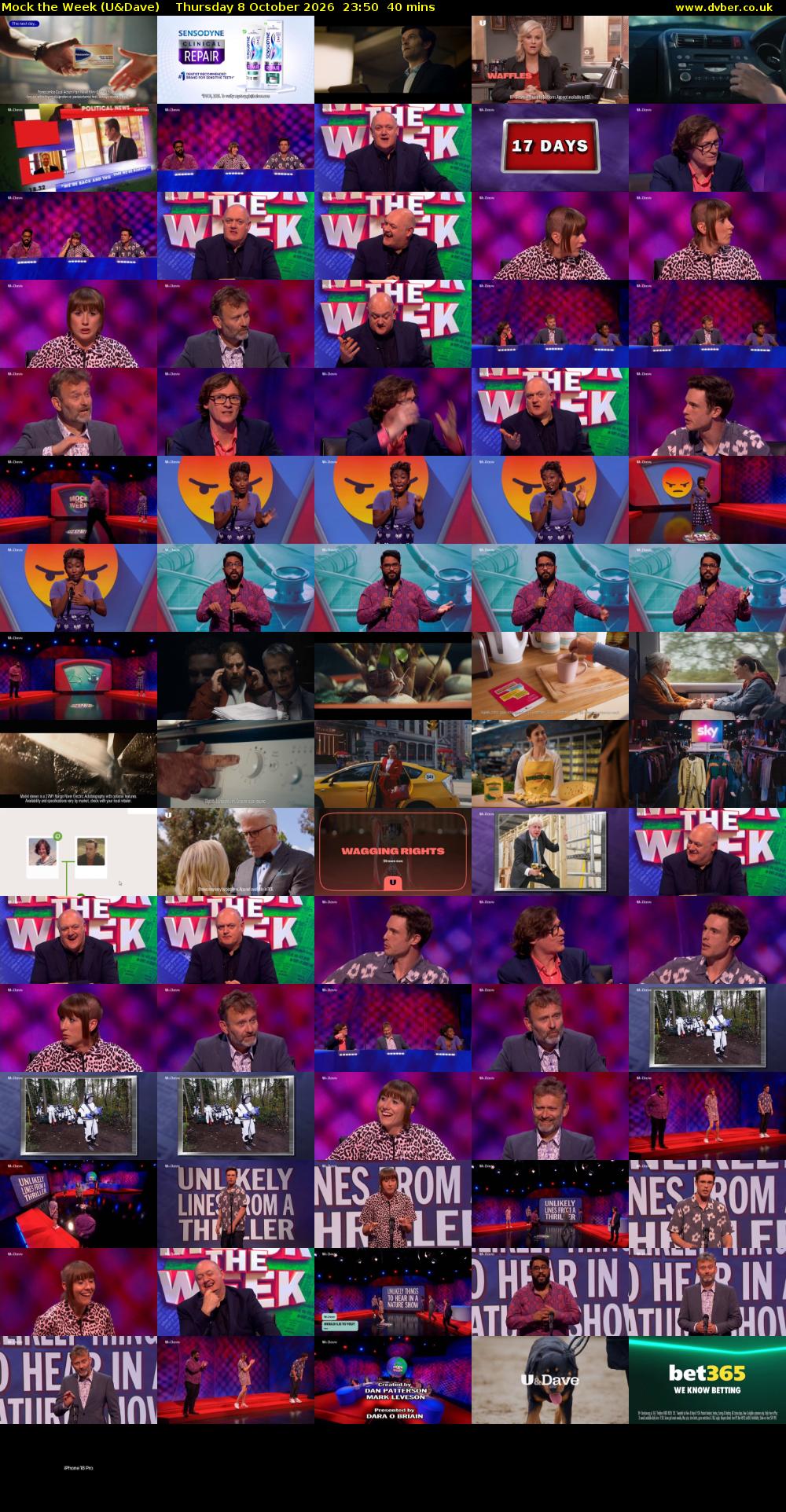 Mock the Week (U&Dave) Thursday 8 October 2026 23:50 - 00:30