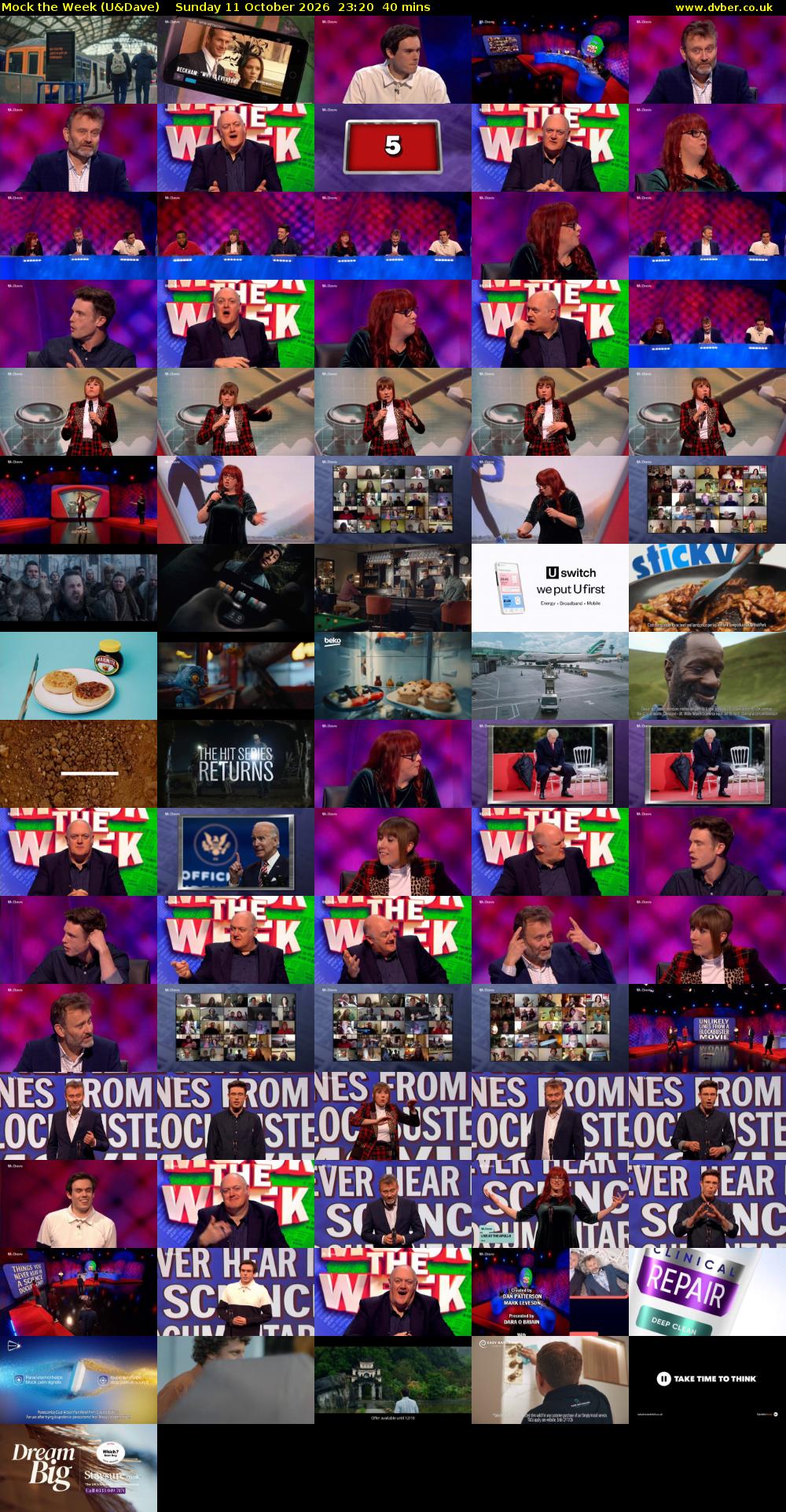 Mock the Week (U&Dave) Sunday 11 October 2026 23:20 - 00:00