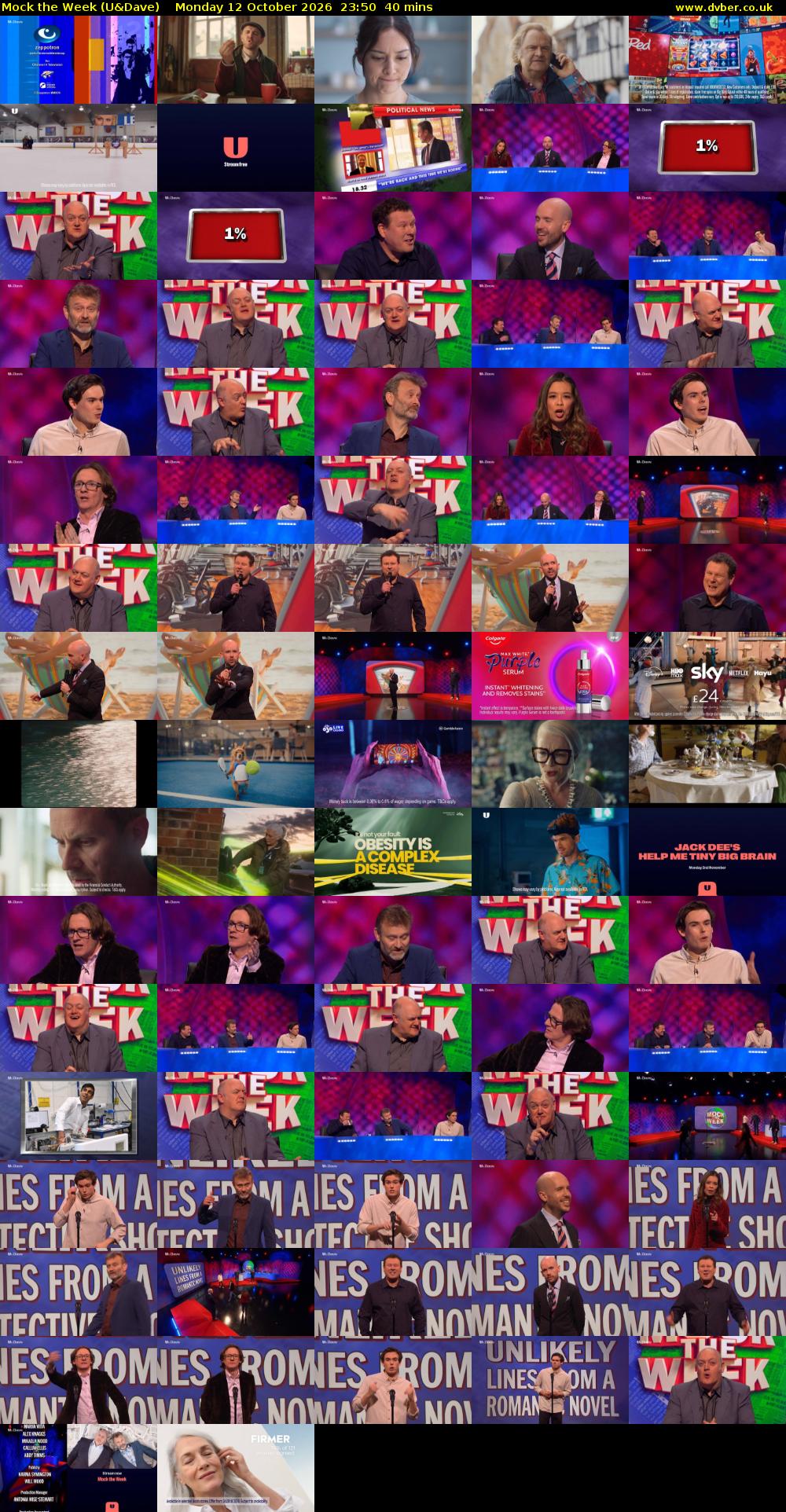 Mock the Week (U&Dave) Monday 12 October 2026 23:50 - 00:30