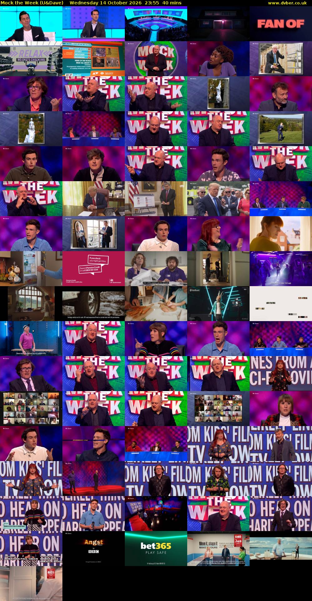 Mock the Week (U&Dave) Wednesday 14 October 2026 23:55 - 00:35