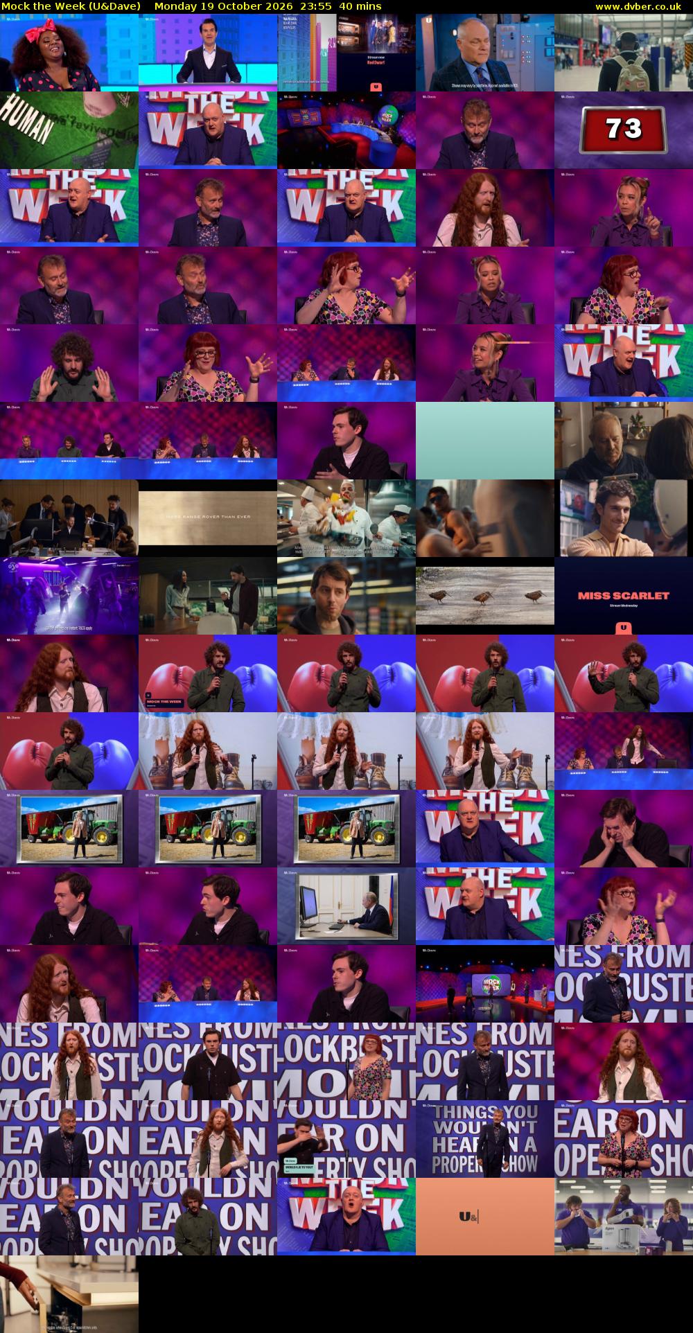 Mock the Week (U&Dave) Monday 19 October 2026 23:55 - 00:35
