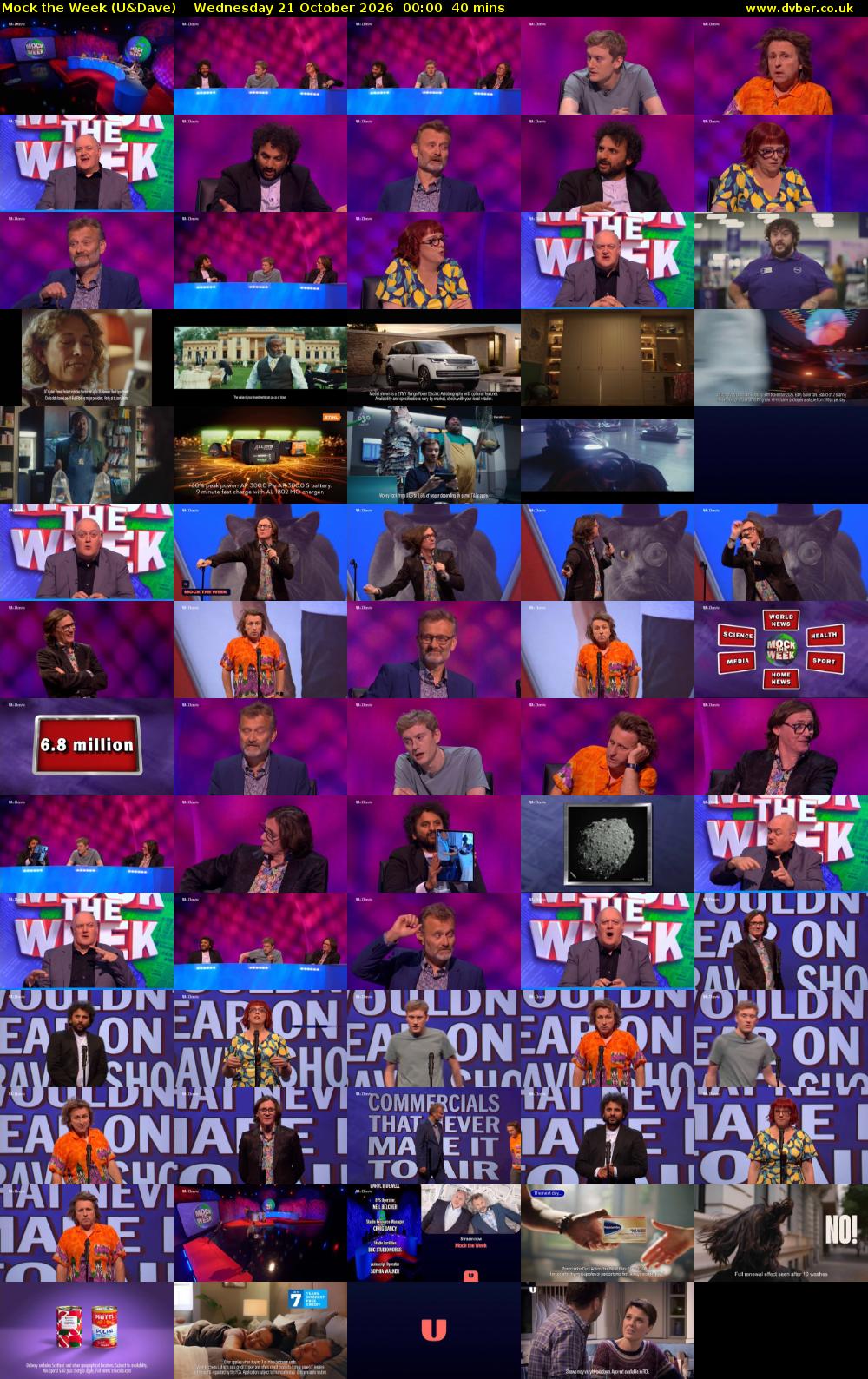 Mock the Week (U&Dave) Wednesday 21 October 2026 00:00 - 00:40