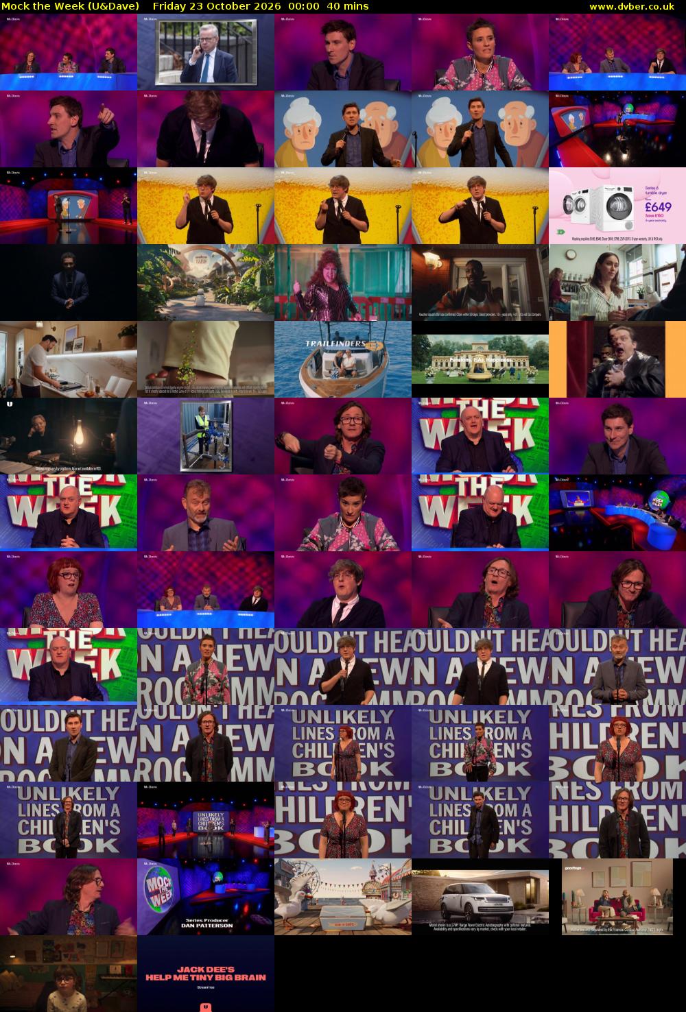Mock the Week (U&Dave) Friday 23 October 2026 00:00 - 00:40