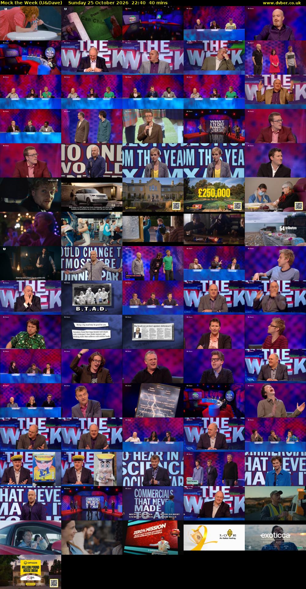 Mock the Week (U&Dave) Sunday 25 October 2026 22:40 - 23:20