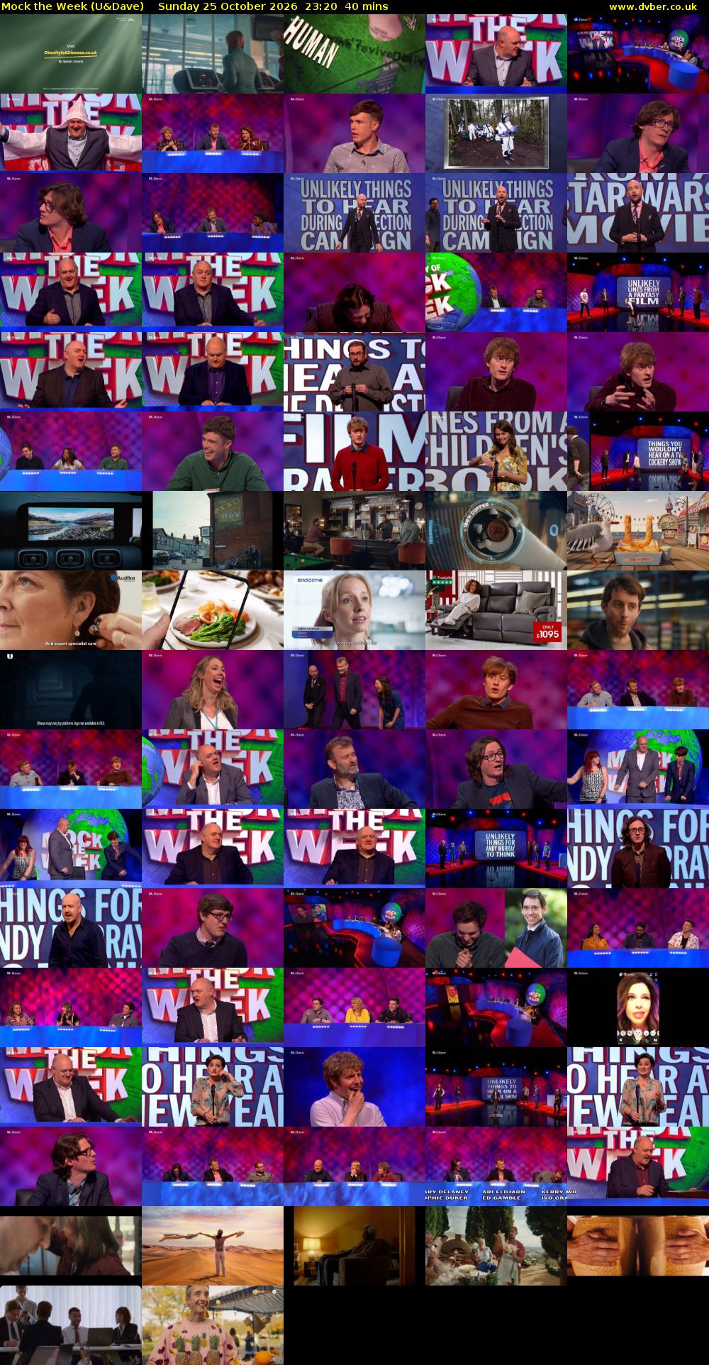Mock the Week (U&Dave) Sunday 25 October 2026 23:20 - 00:00