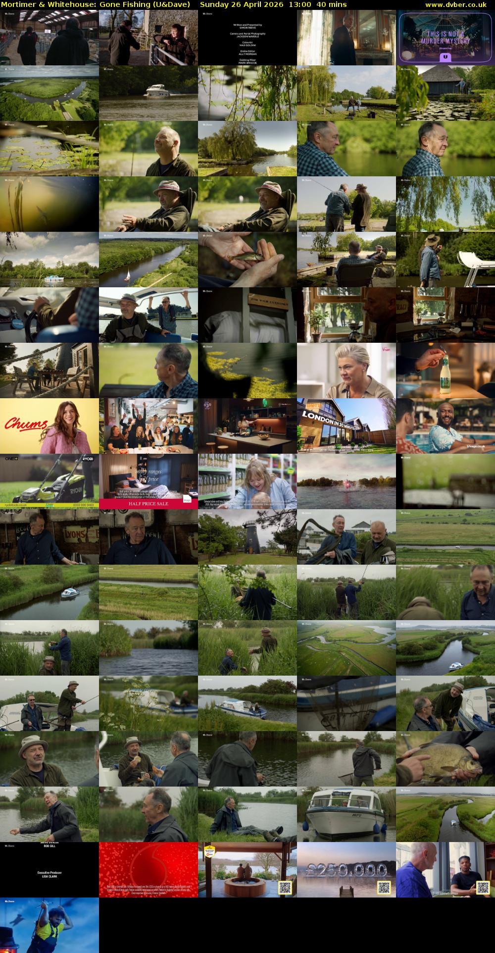 Mortimer & Whitehouse: Gone Fishing (U&Dave) Sunday 26 April 2026 13:00 - 13:40