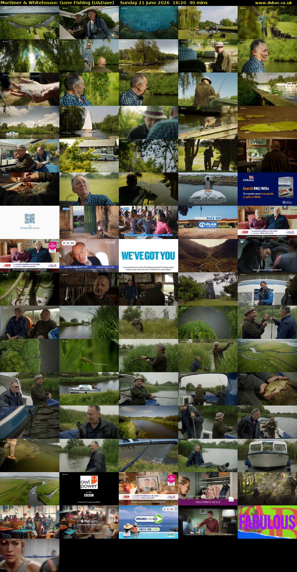 Mortimer & Whitehouse: Gone Fishing (U&Dave) Sunday 21 June 2026 16:20 - 17:00