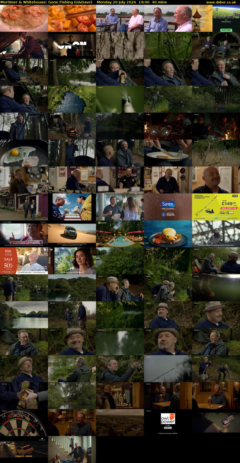 Mortimer & Whitehouse: Gone Fishing (U&Dave) Monday 20 July 2026 19:00 - 19:40