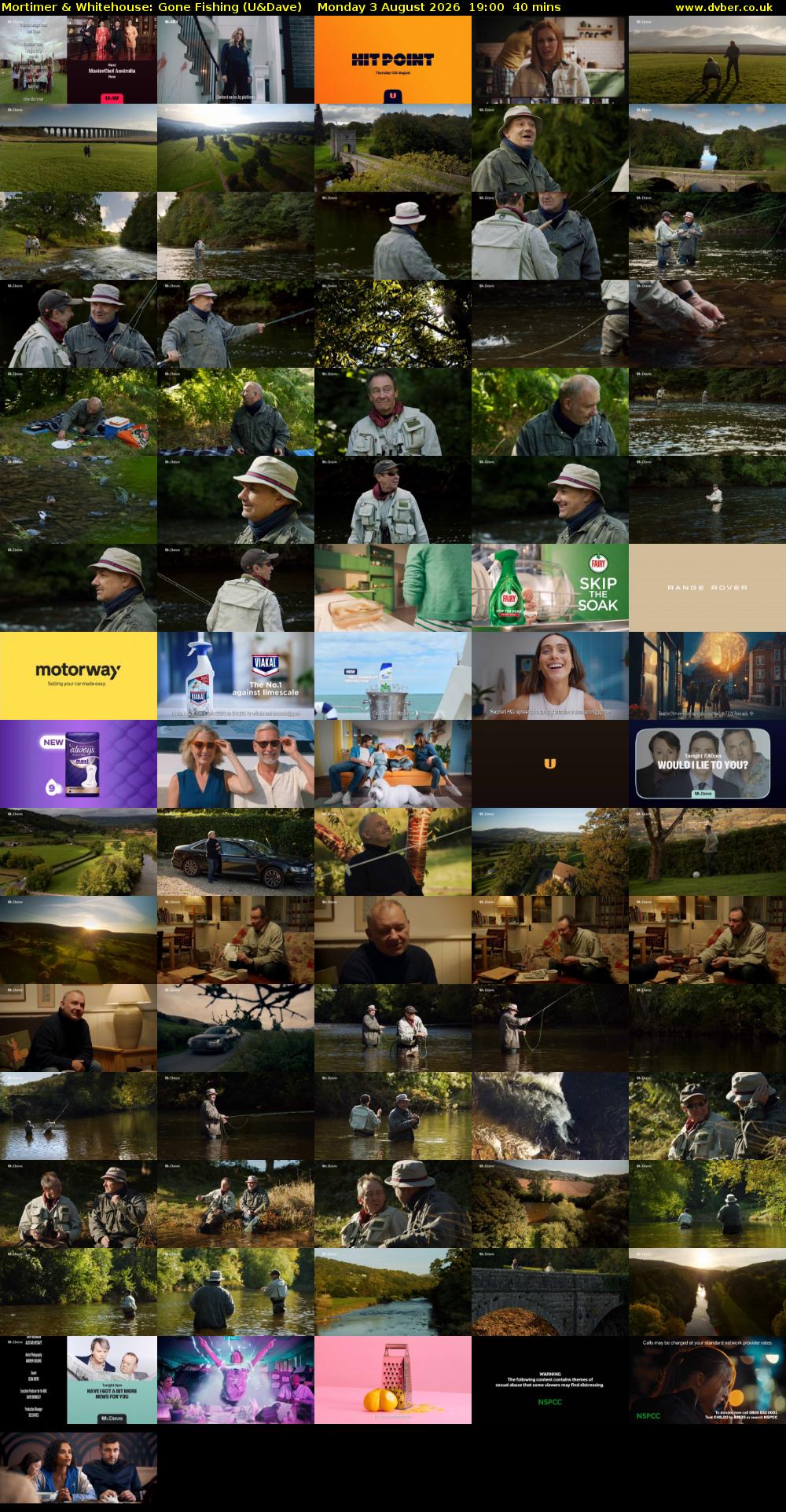 Mortimer & Whitehouse: Gone Fishing (U&Dave) Monday 3 August 2026 19:00 - 19:40