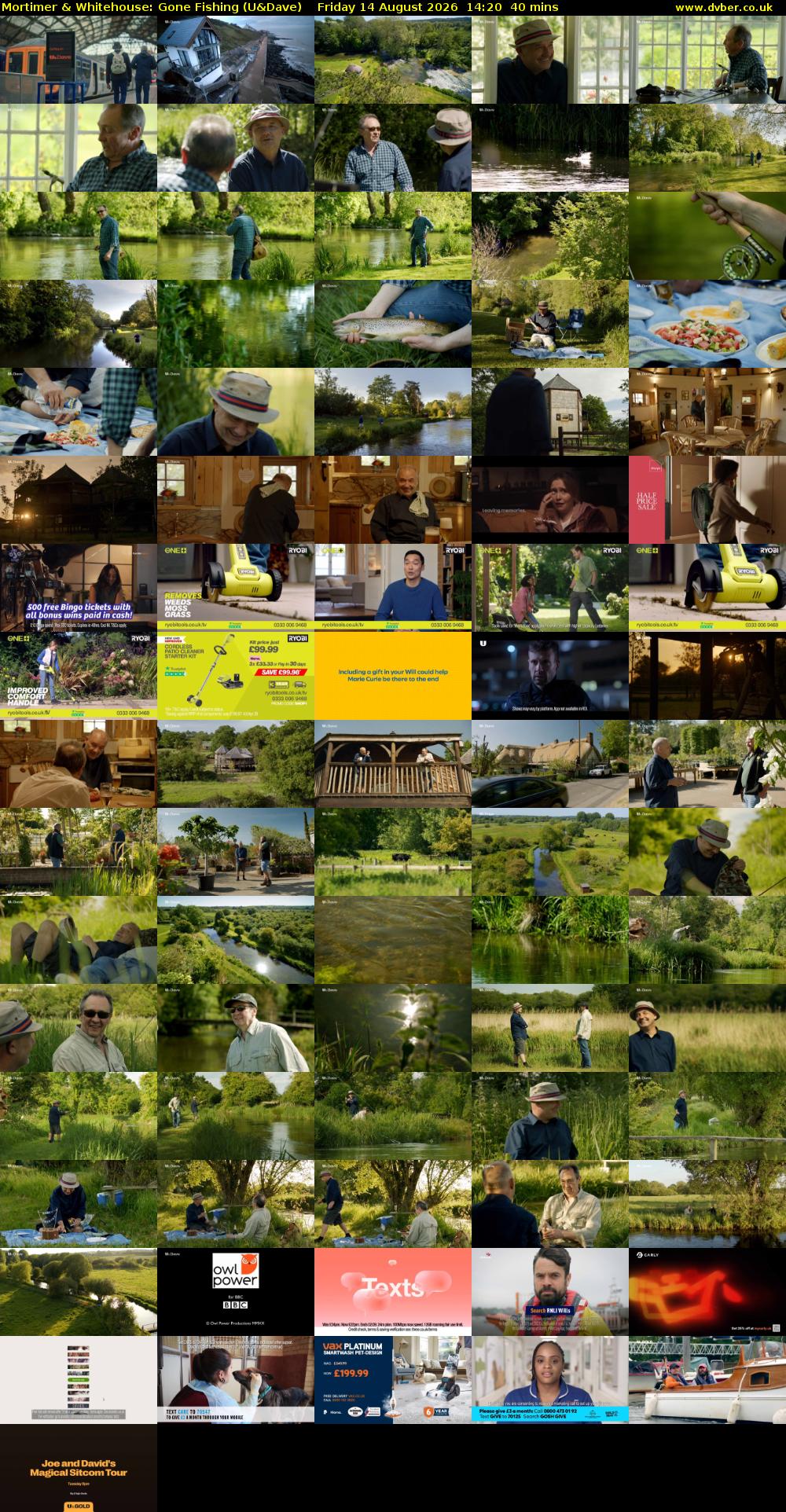 Mortimer & Whitehouse: Gone Fishing (U&Dave) Friday 14 August 2026 14:20 - 15:00