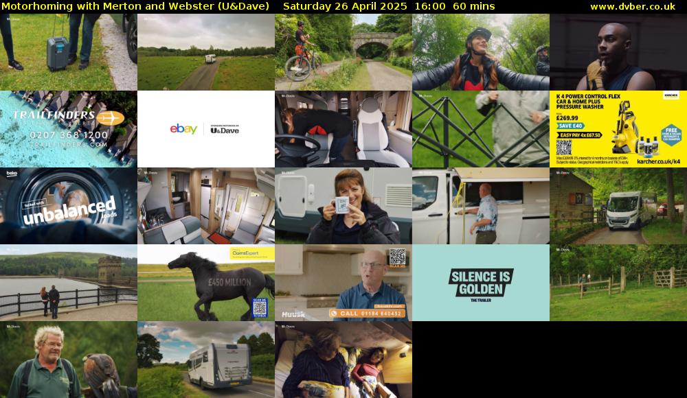 Motorhoming with Merton and Webster (U&Dave) Saturday 26 April 2025 16:00 - 17:00