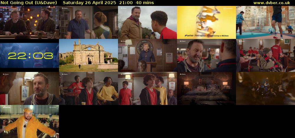 Not Going Out (U&Dave) Saturday 26 April 2025 21:00 - 21:40