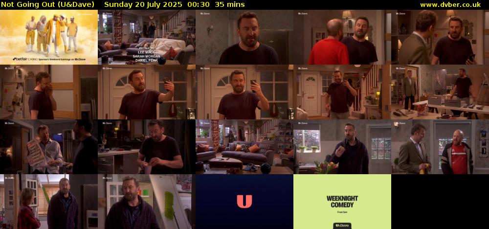 Not Going Out (U&Dave) Sunday 20 July 2025 00:30 - 01:05
