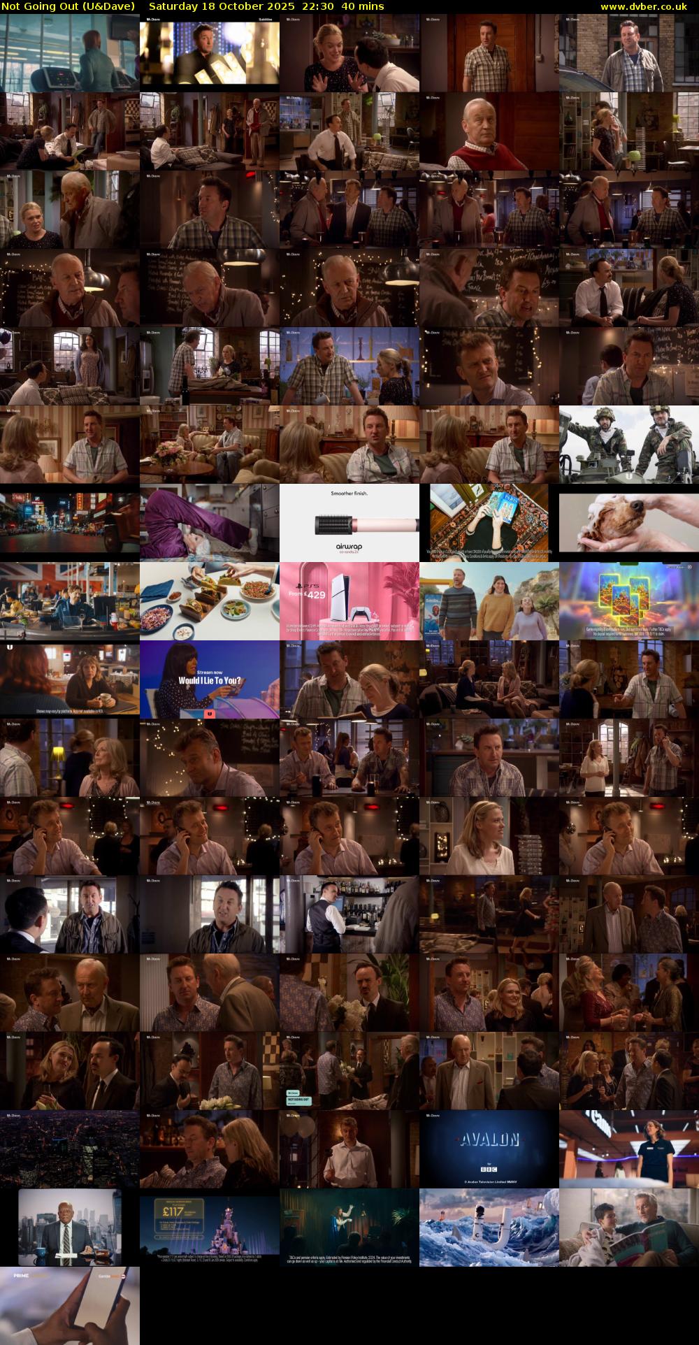 Not Going Out (U&Dave) Saturday 18 October 2025 22:30 - 23:10