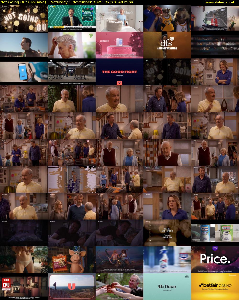 Not Going Out (U&Dave) Saturday 1 November 2025 22:20 - 23:00