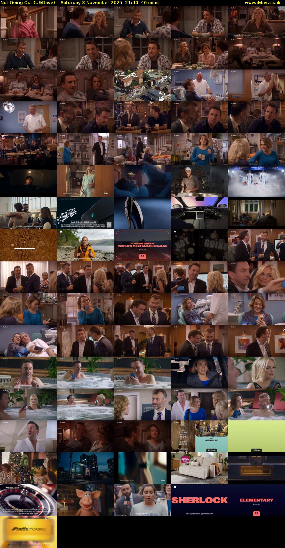 Not Going Out (U&Dave) Saturday 8 November 2025 21:40 - 22:20