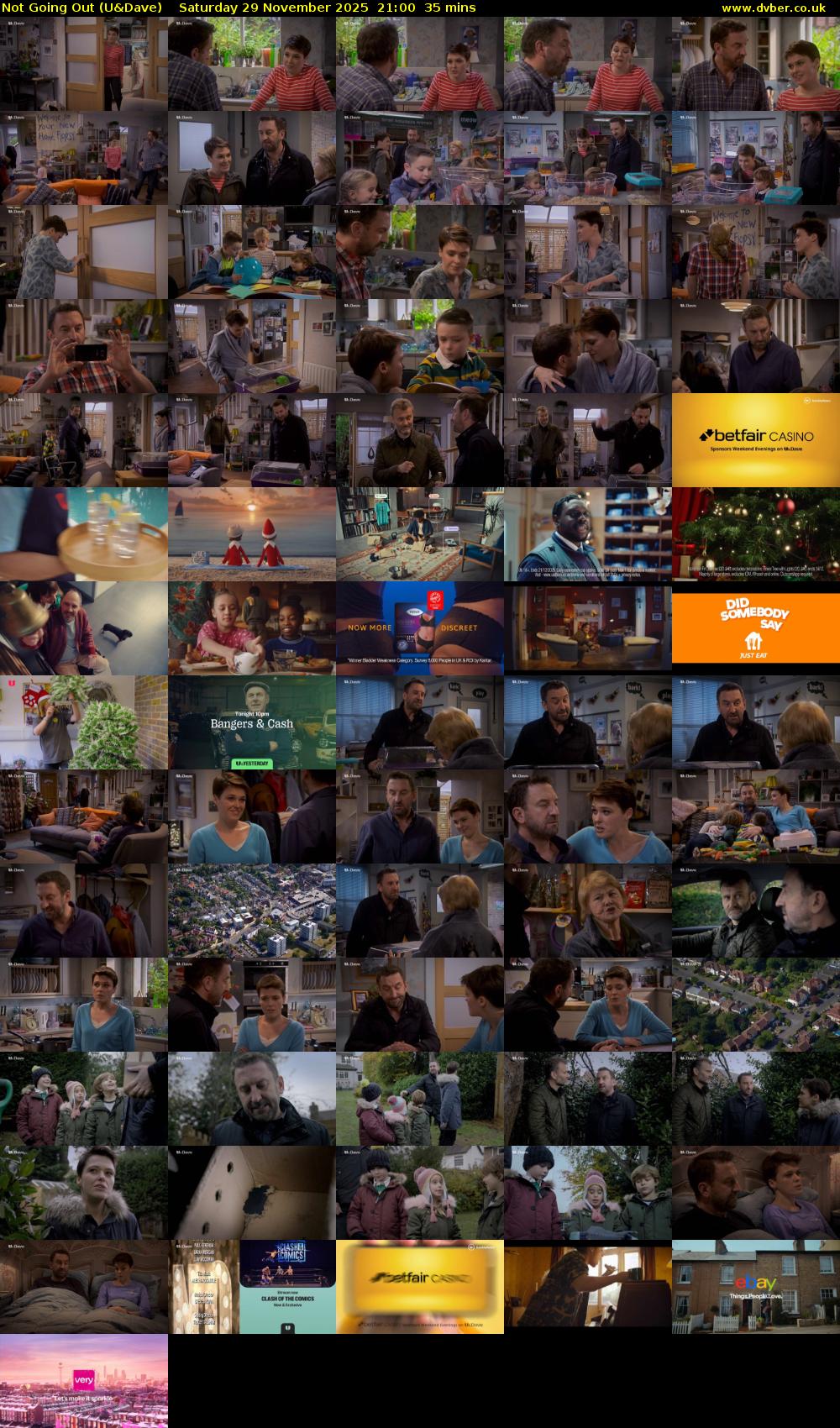 Not Going Out (U&Dave) Saturday 29 November 2025 21:00 - 21:35