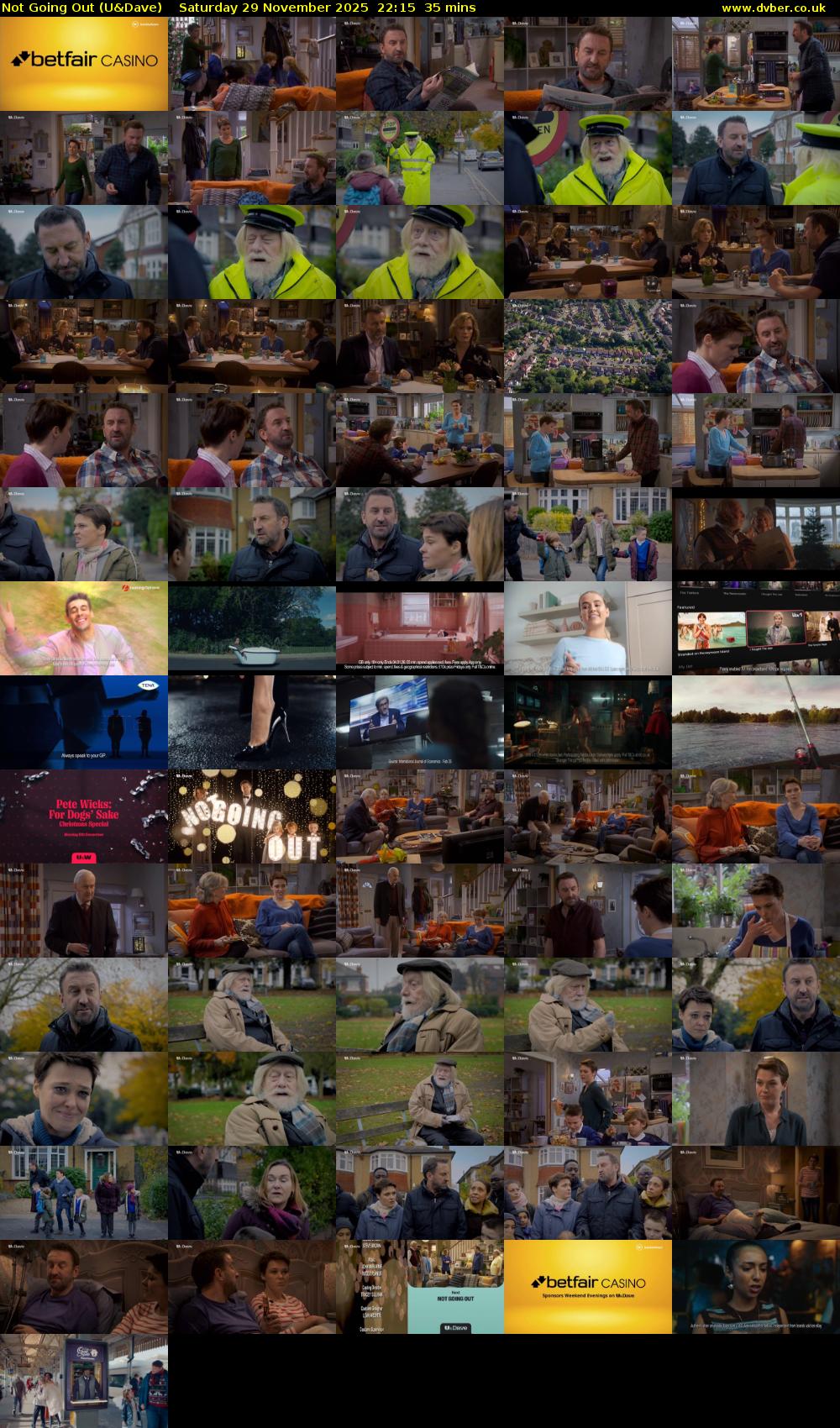 Not Going Out (U&Dave) Saturday 29 November 2025 22:15 - 22:50