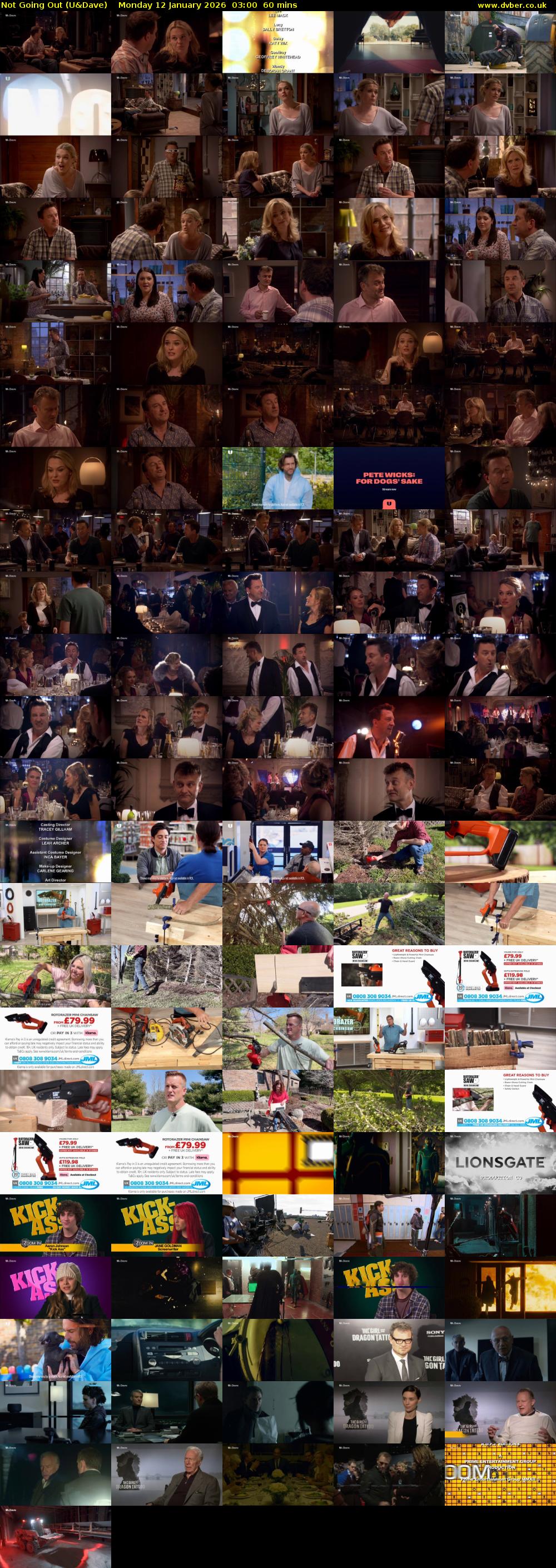 Not Going Out (U&Dave) Monday 12 January 2026 03:00 - 04:00