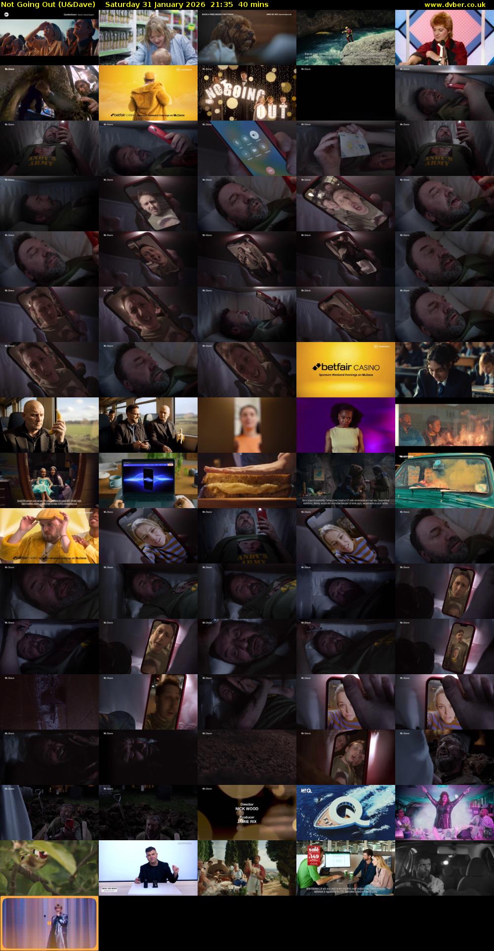 Not Going Out (U&Dave) Saturday 31 January 2026 21:35 - 22:15