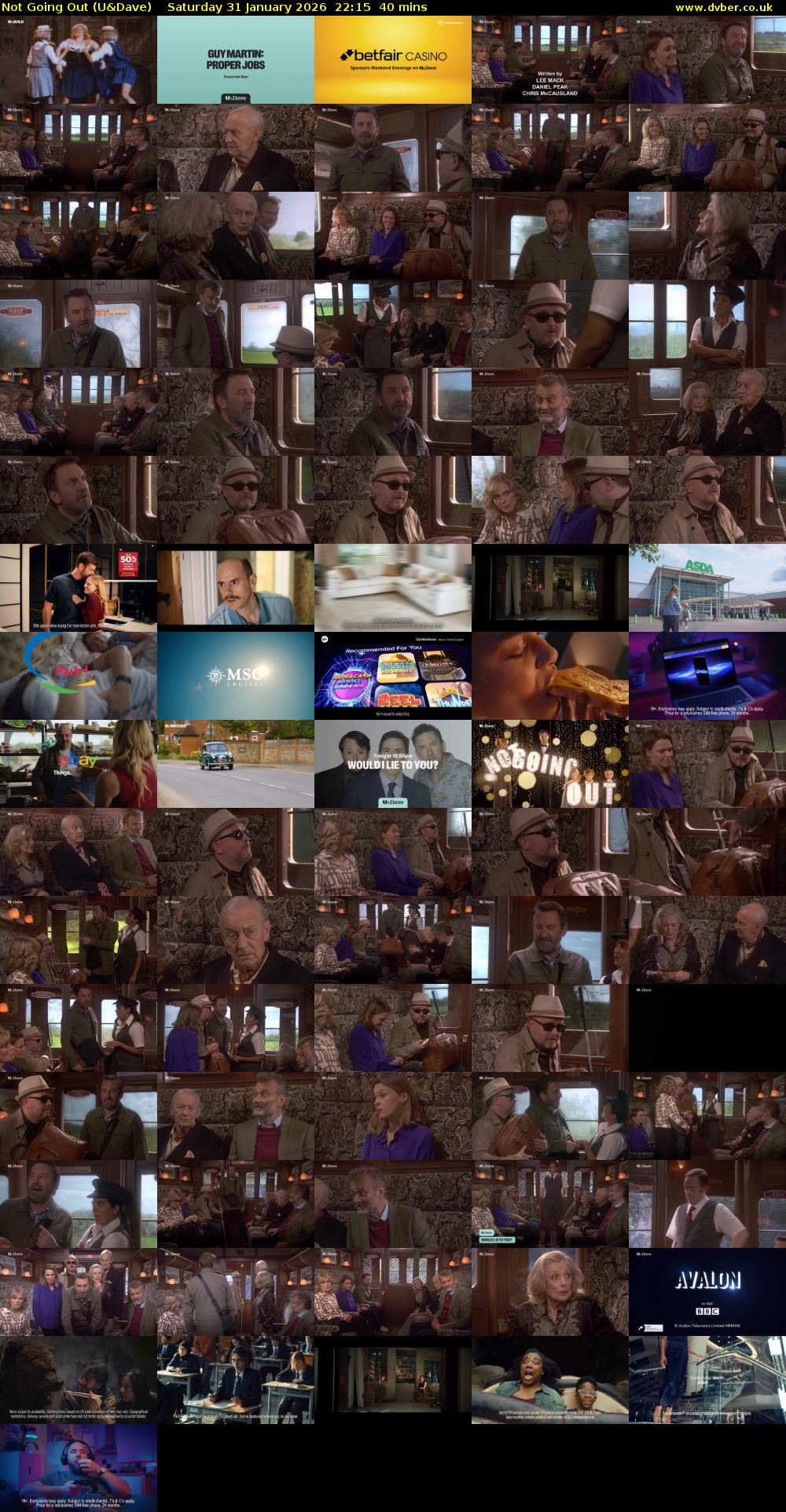 Not Going Out (U&Dave) Saturday 31 January 2026 22:15 - 22:55