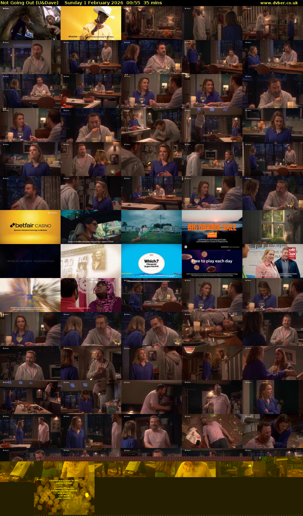 Not Going Out (U&Dave) Sunday 1 February 2026 00:55 - 01:30