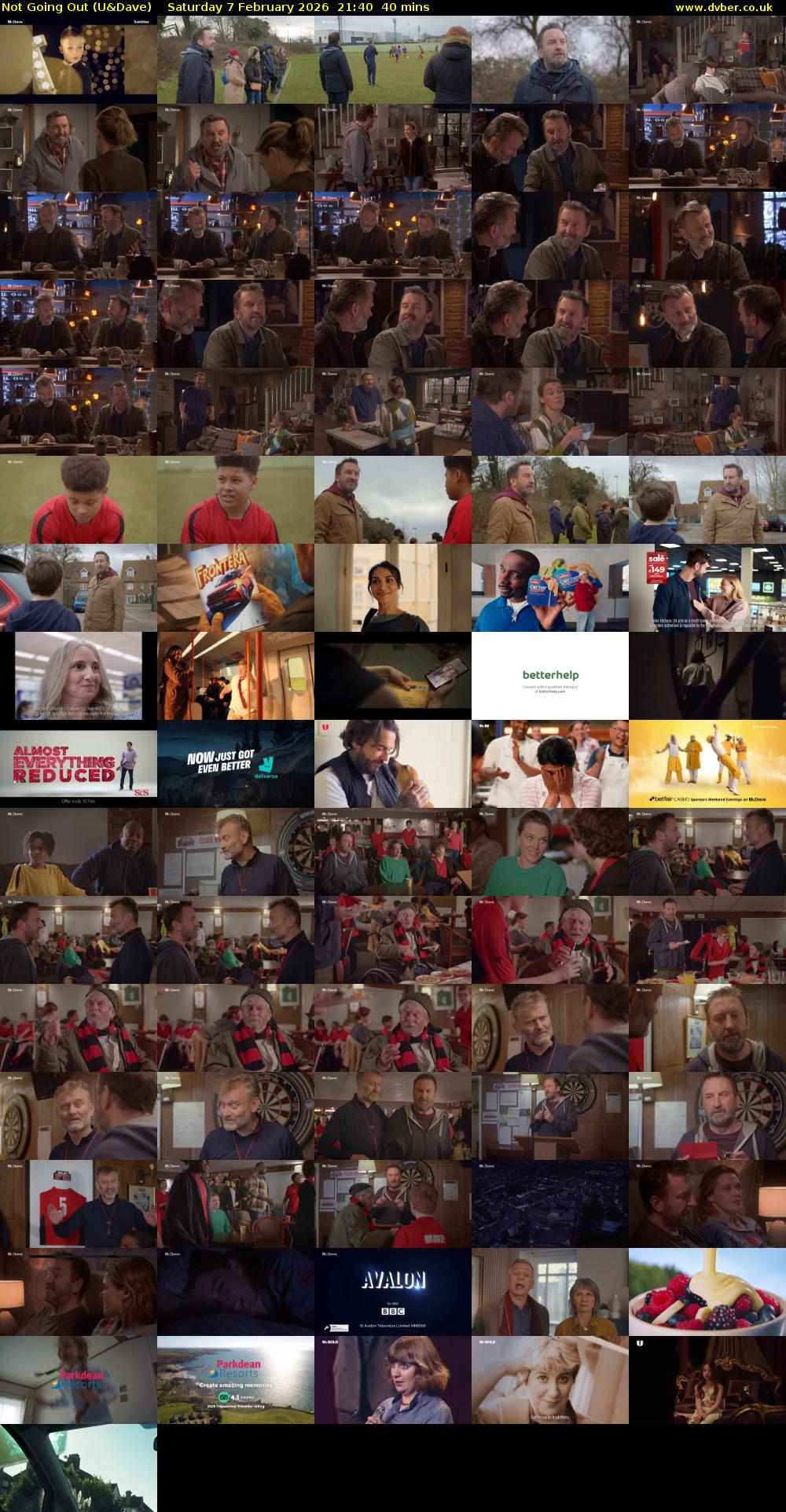 Not Going Out (U&Dave) Saturday 7 February 2026 21:40 - 22:20