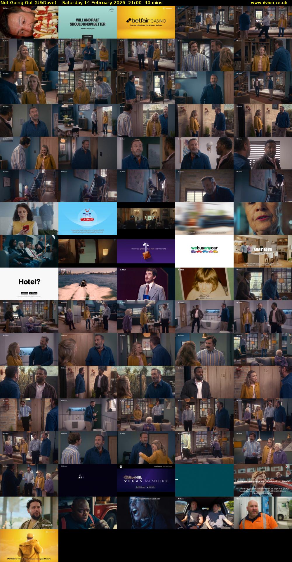 Not Going Out (U&Dave) Saturday 14 February 2026 21:00 - 21:40