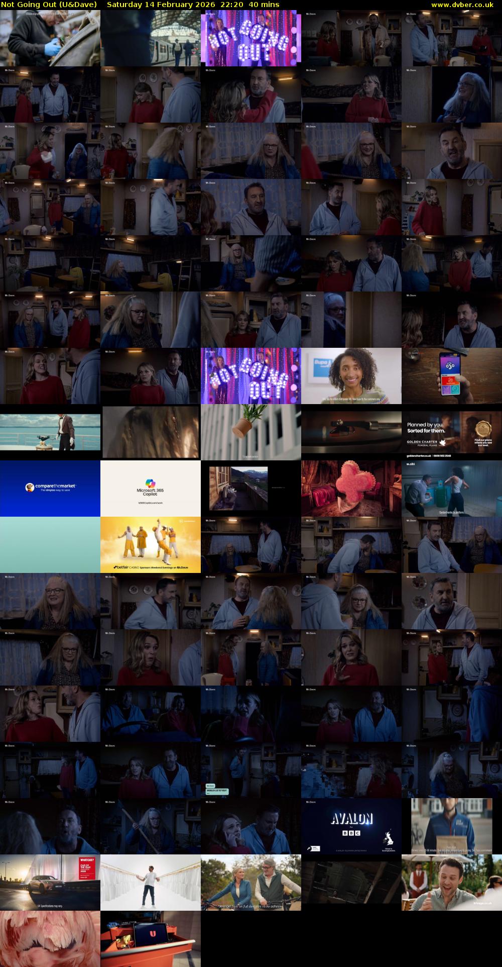 Not Going Out (U&Dave) Saturday 14 February 2026 22:20 - 23:00