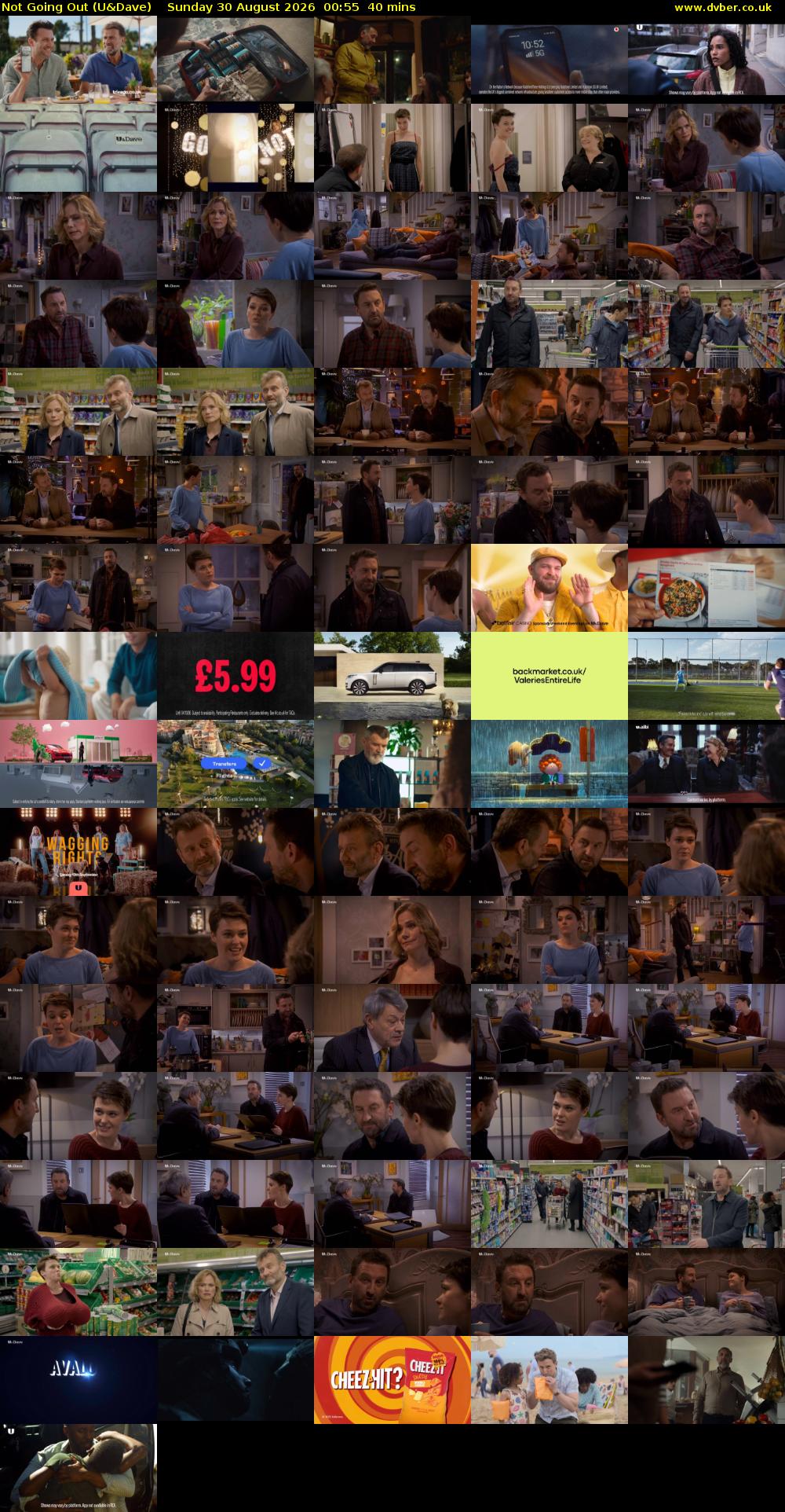 Not Going Out (U&Dave) Sunday 30 August 2026 00:55 - 01:35