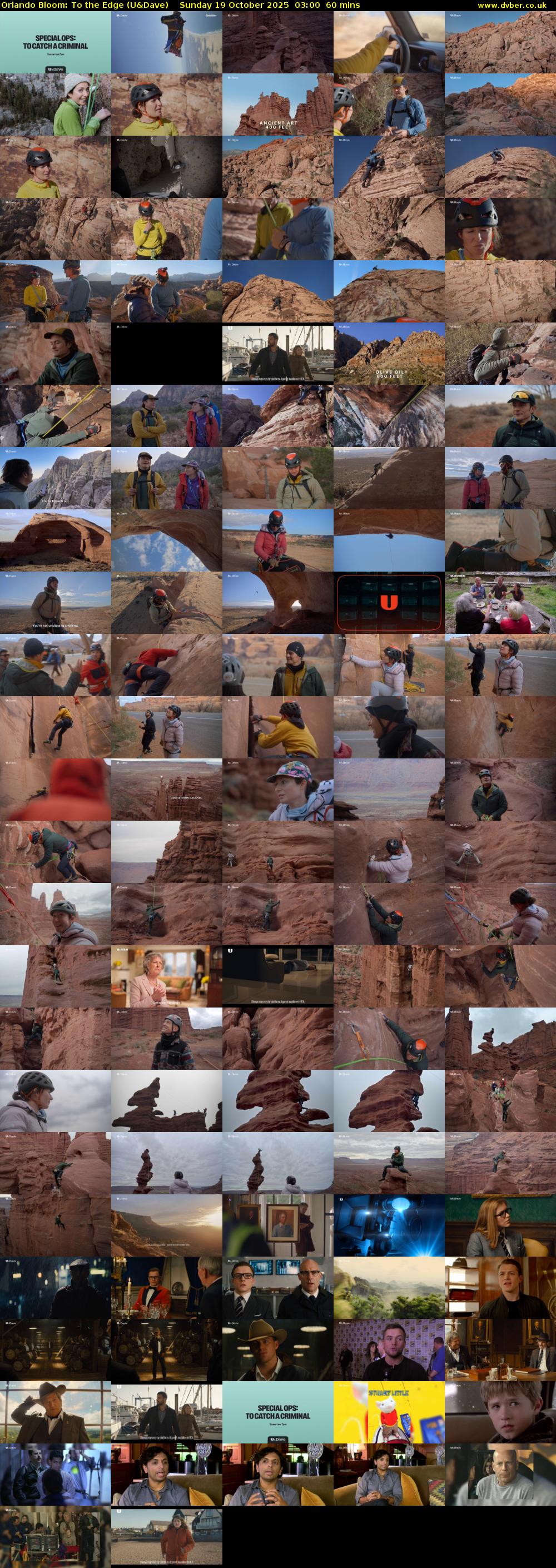 Orlando Bloom: To the Edge (U&Dave) Sunday 19 October 2025 03:00 - 04:00