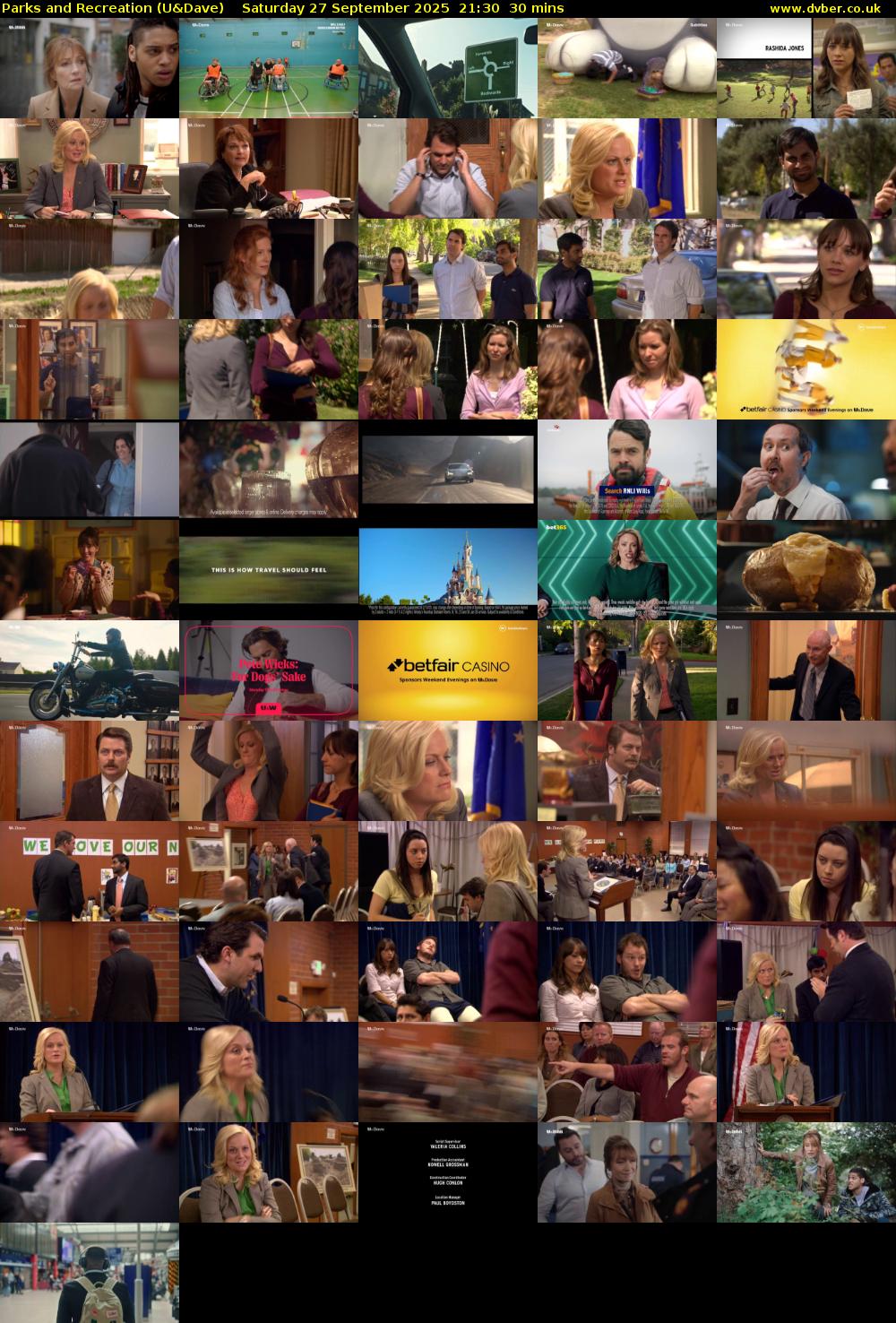 Parks and Recreation (U&Dave) Saturday 27 September 2025 21:30 - 22:00
