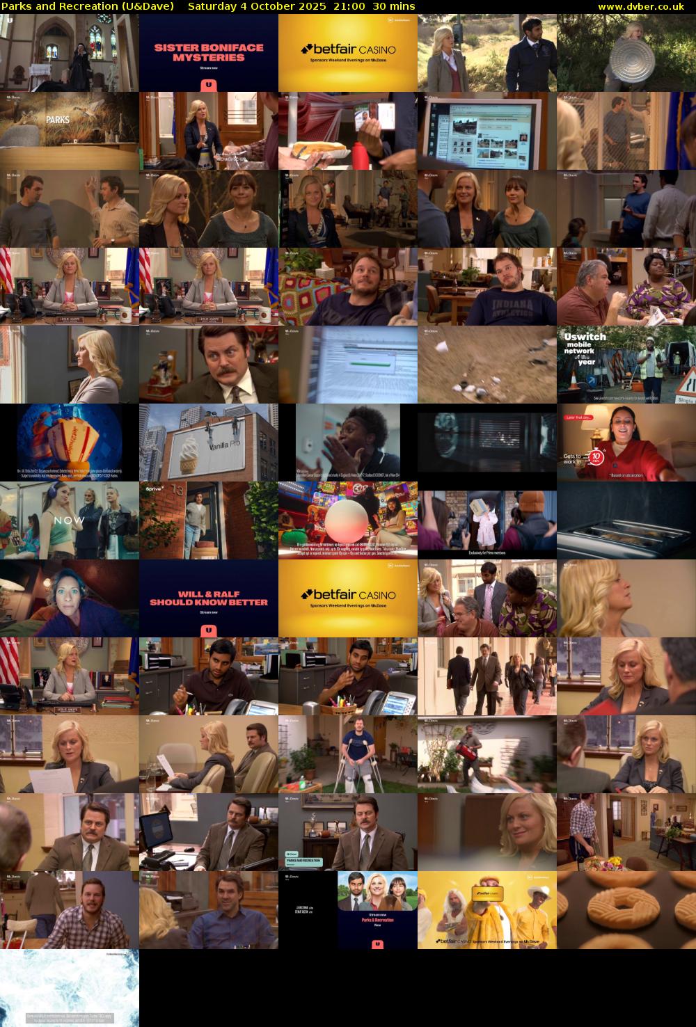Parks and Recreation (U&Dave) Saturday 4 October 2025 21:00 - 21:30