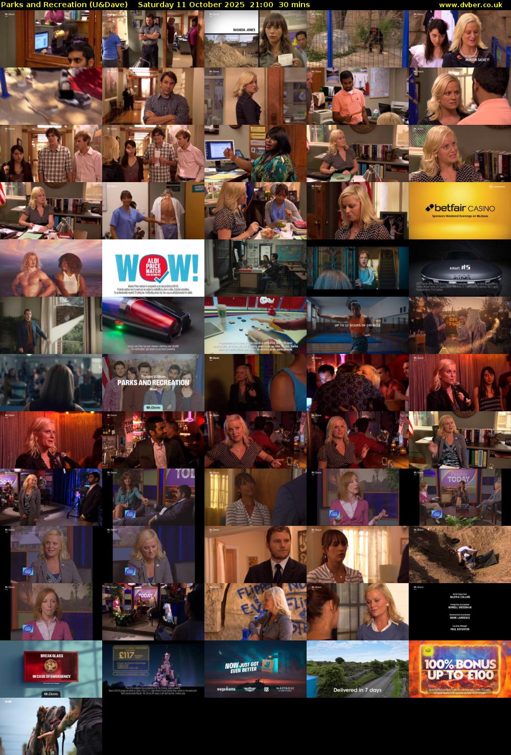 Parks and Recreation (U&Dave) Saturday 11 October 2025 21:00 - 21:30