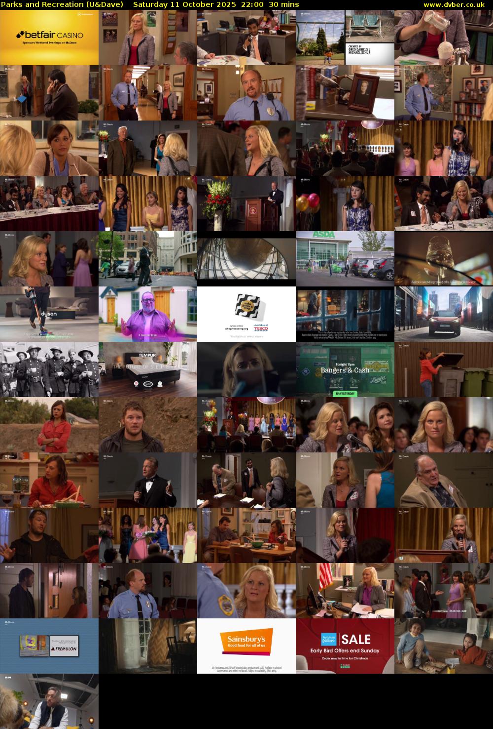 Parks and Recreation (U&Dave) Saturday 11 October 2025 22:00 - 22:30