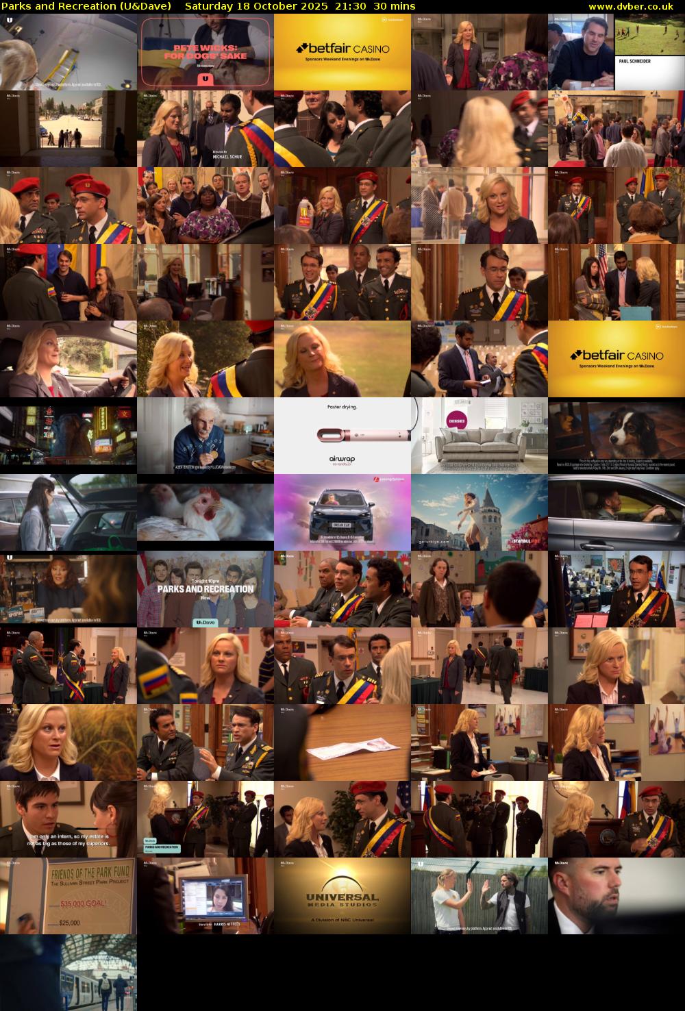 Parks and Recreation (U&Dave) Saturday 18 October 2025 21:30 - 22:00