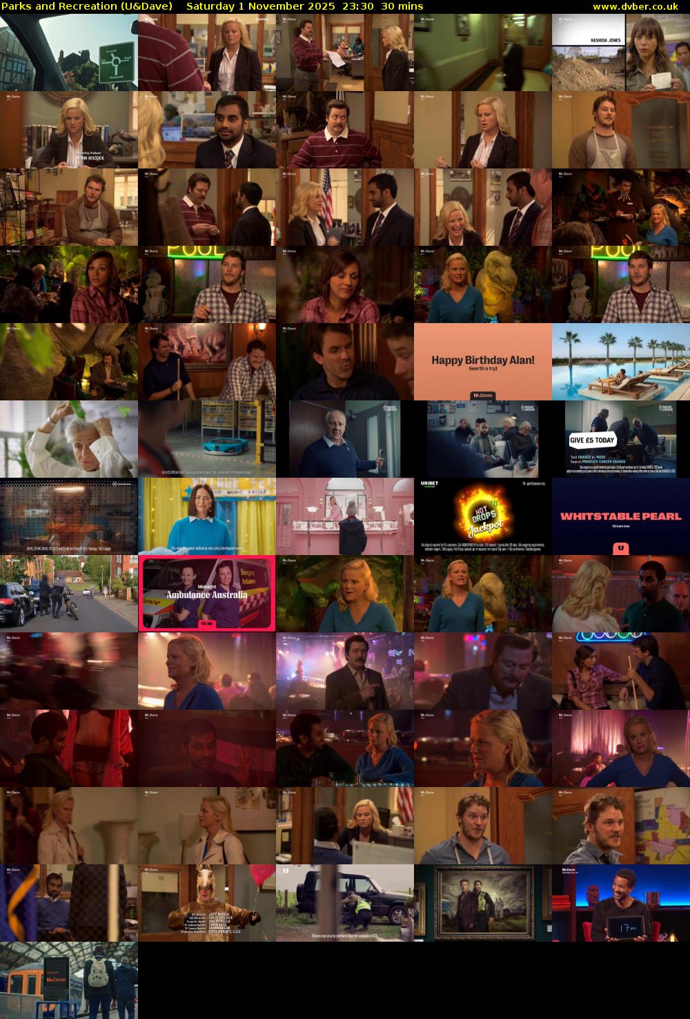 Parks and Recreation (U&Dave) Saturday 1 November 2025 23:30 - 00:00