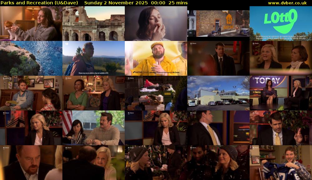 Parks and Recreation (U&Dave) Sunday 2 November 2025 00:00 - 00:25
