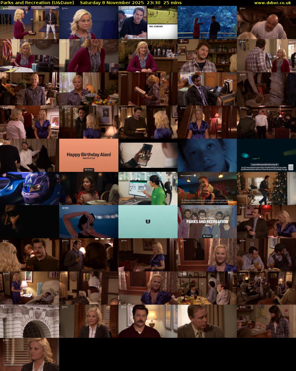 Parks and Recreation (U&Dave) Saturday 8 November 2025 23:30 - 23:55