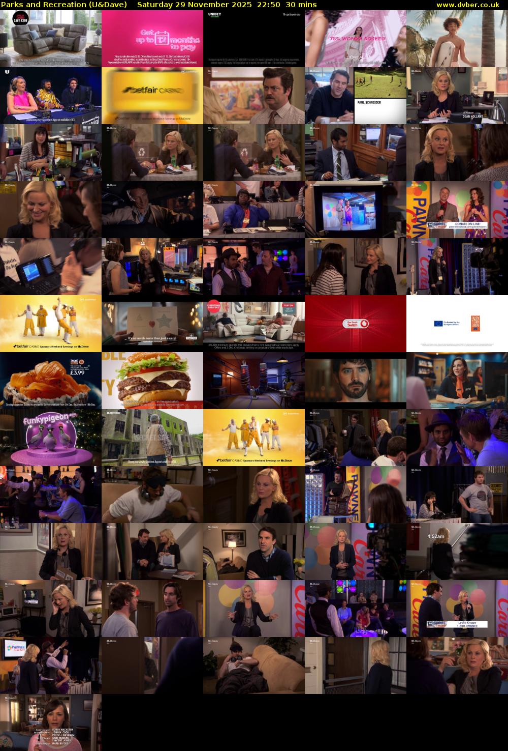 Parks and Recreation (U&Dave) Saturday 29 November 2025 22:50 - 23:20