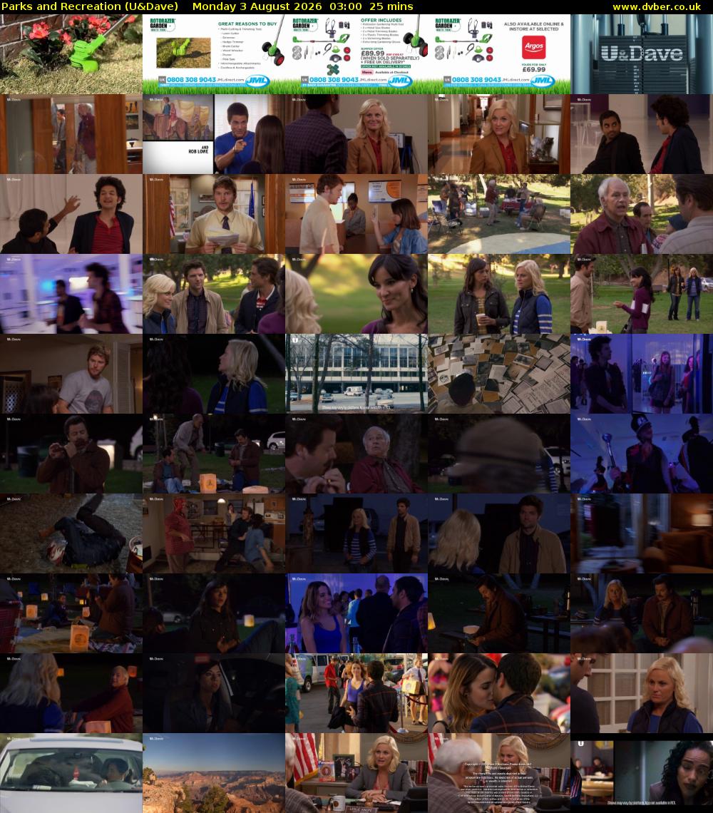 Parks and Recreation (U&Dave) Monday 3 August 2026 03:00 - 03:25