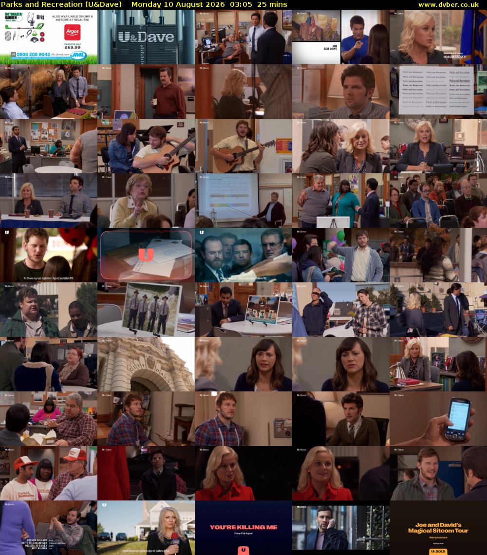 Parks and Recreation (U&Dave) Monday 10 August 2026 03:05 - 03:30