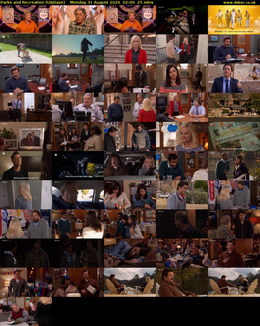 Parks and Recreation (U&Dave) Monday 31 August 2026 02:00 - 02:25