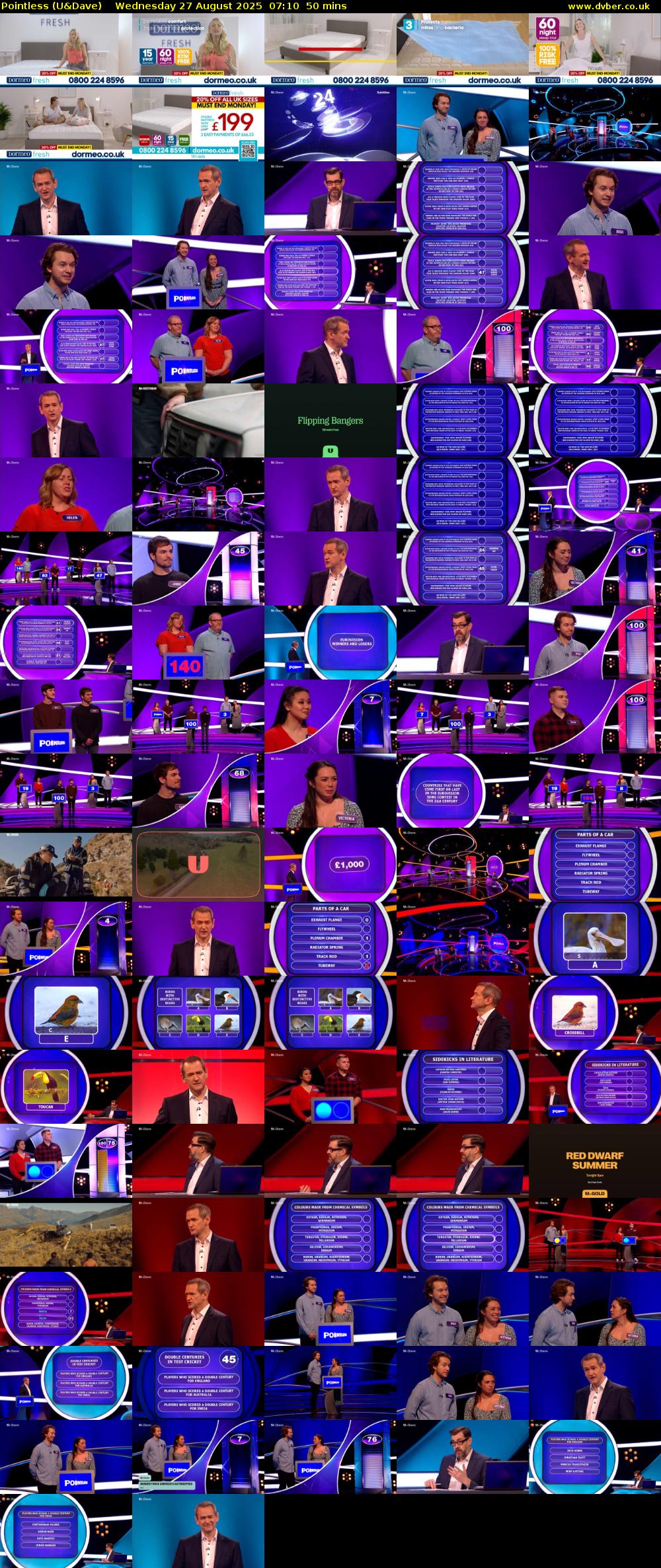 Pointless (U&Dave) Wednesday 27 August 2025 07:10 - 08:00