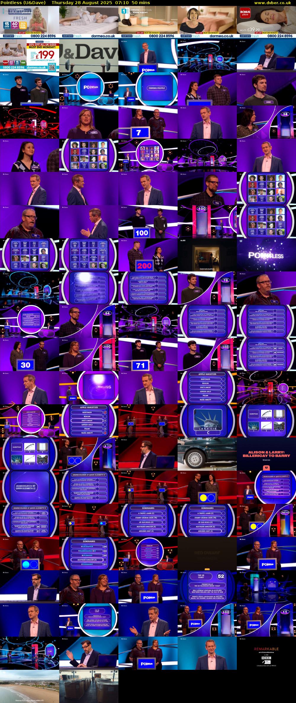 Pointless (U&Dave) Thursday 28 August 2025 07:10 - 08:00