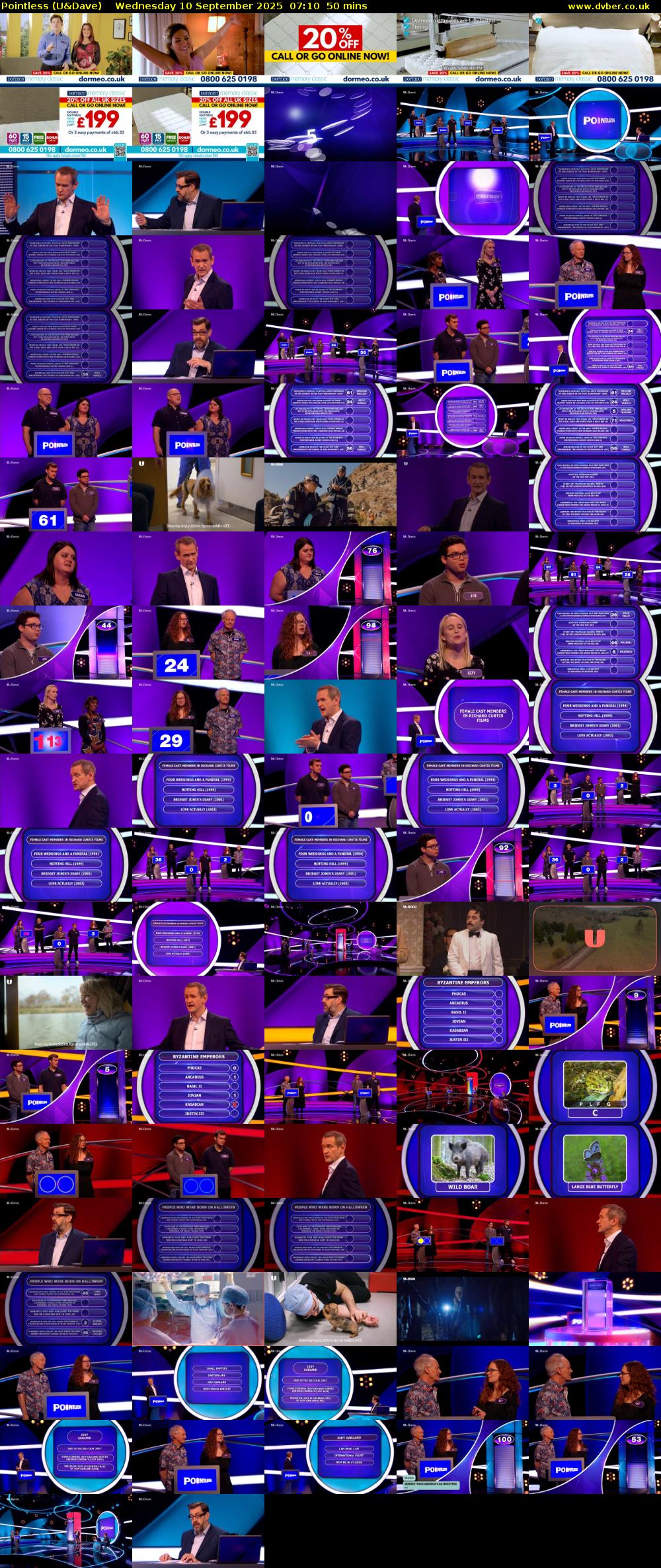 Pointless (U&Dave) Wednesday 10 September 2025 07:10 - 08:00